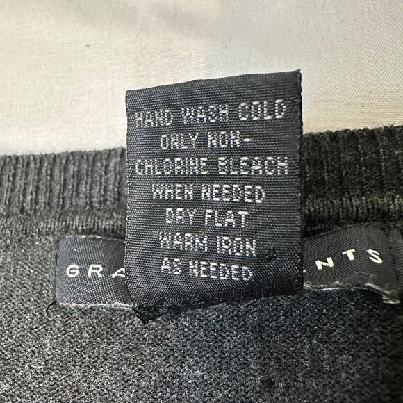 Grace Elements Charcoal Gray Cardigan Sweater Jeweled Button Size Large - Picture 4 of 5